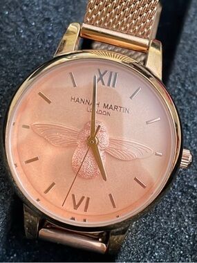 Hannah Martin London Bee Watch - Rose Gold Stainless Steel Like New!